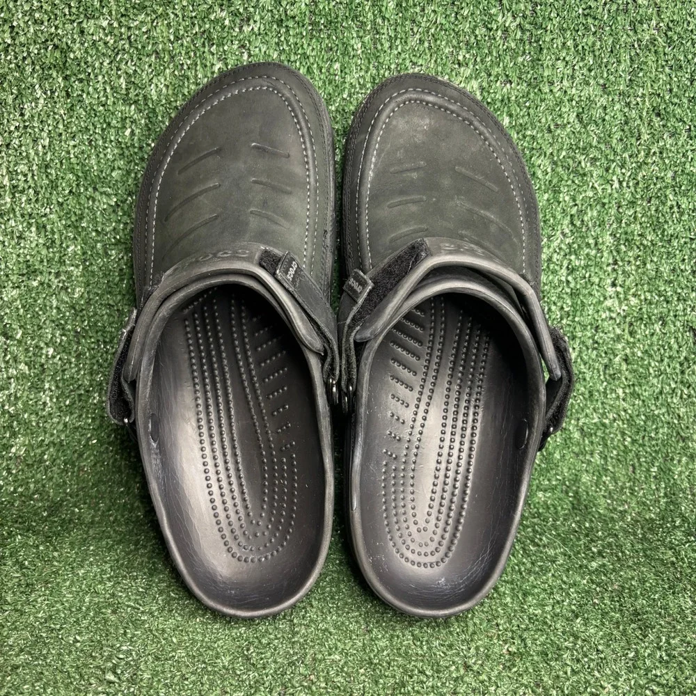 Crocs Yukon Vista II Clog Adjustable Strap Comfort Outdoor Mule Black Mens 12